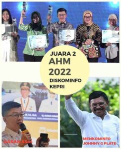 Diskominfo Kepri Raih Penghargaan Terbaik 2 Nasional AMH 2022