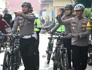 Polres Lingga Patroli Sepeda Dekatkan Diri ke Masyarakat