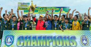 Ansar Saksikan Babak Final Futsal dan Sepakbola, Piala Gubernur Kepri Zona Kabupaten Lingga
