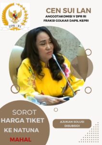 Harga Tiket ke Natuna Mahal, Cen Sui Lan: Tolong Bu Dirjen Diturunkan Terjangkau