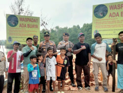 Warga Resah Buaya Sering Muncul, Polsek Pasang Plang Imbauan