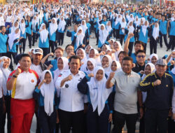 Ribuan Siswa dan Mahasiswa Senam Sehat Pemuda