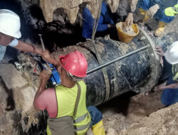 Penyambungan Pipa Air Terputus Selesai, Air Kembali Lancar