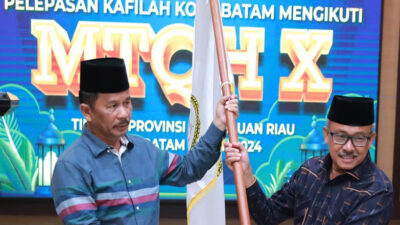 Wako dan Sekdako Lepas Kafilah MTQH Batam