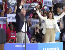 Harris dan Walz Gelar Rapat Umum Kampanye di Wisconsin dan Michigan