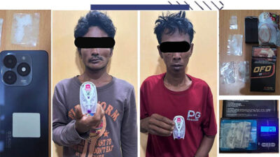 Ditresnarkoba Polda Kepri Amankan Dua Tersangka Sabu 3,93 Gram di Tanjunguma