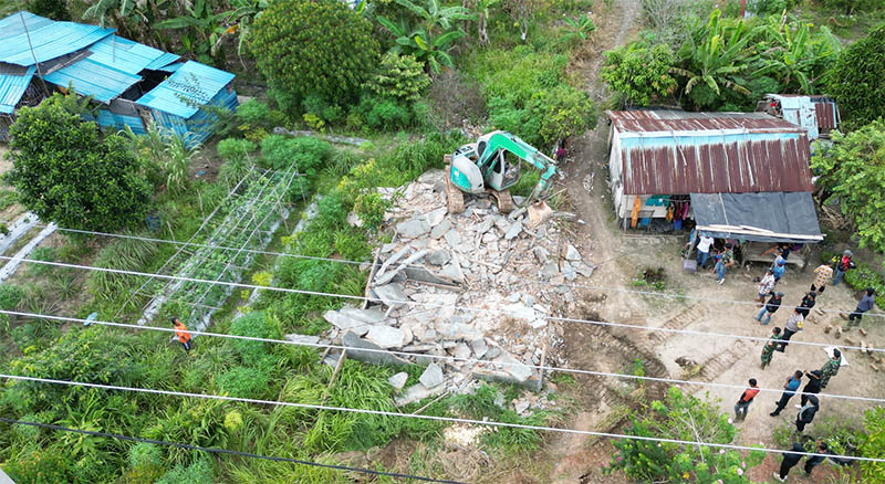 Pembongkaran Rumah Warga Rempang yang Setuju Relokasi Berjalan Lancar dan Kondusif
