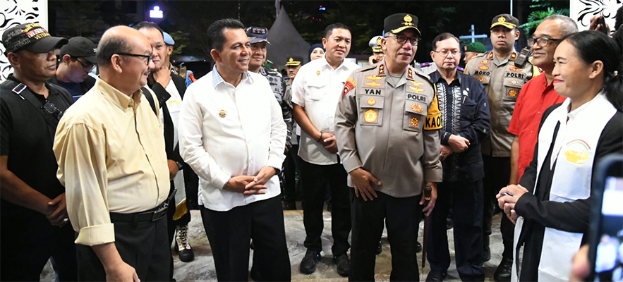 Ansar Bersama Forkopimda Pantau Keamanan Perayaan Natal 2024 di Batam