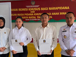 Asyik… 14 Napi Lapas Perempuan Batam Terima Remisi Natal