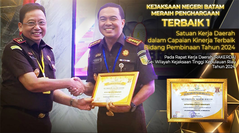 Kejari Batam Raih Penghargaan Gemilang: Capaian Kinerja 2024 dan 100 Hari Pertama Pemerintahan Prabowo-Gibran
