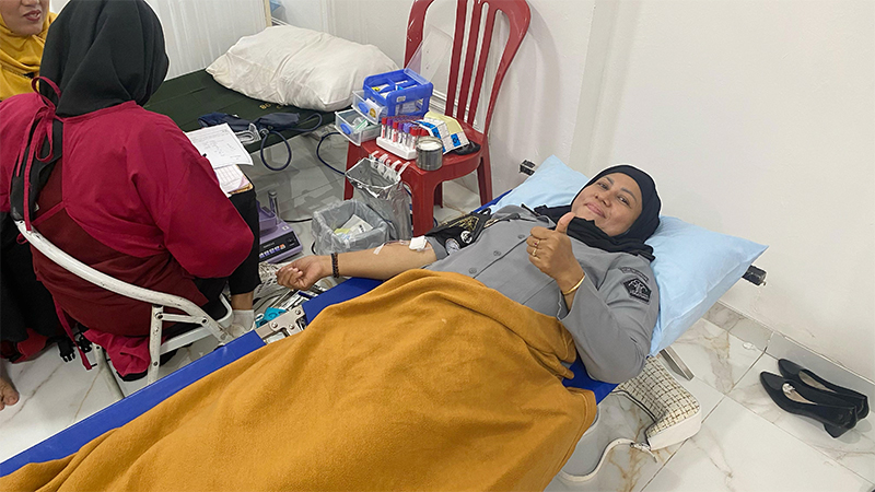 Semangat Hari Bakti Pemasyarakatan ke-61, Lapas Perempuan Batam Aksi Donor Darah