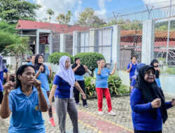 Jaga Kebugaran WBP Lansia, Lapas Perempuan Batam Rutin Senam Lansia Setiap Rabu