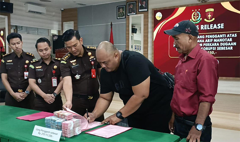 Terpidana Korupsi Pengolahan Sampah Tanjungpinang Bayar Kerugian Negara Rp278.113.250