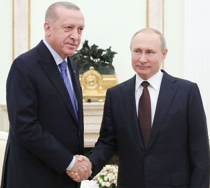 Erdogan dan Putin Bahas Bentrokan dan Serangan Israel di Suriah Via Telepon