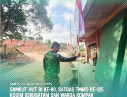 Satgas TMMD dan Rakyat Bersatu! Sabut HUT ke-80 RI dengan Semangat Pahlawan Tak Pernah Padam