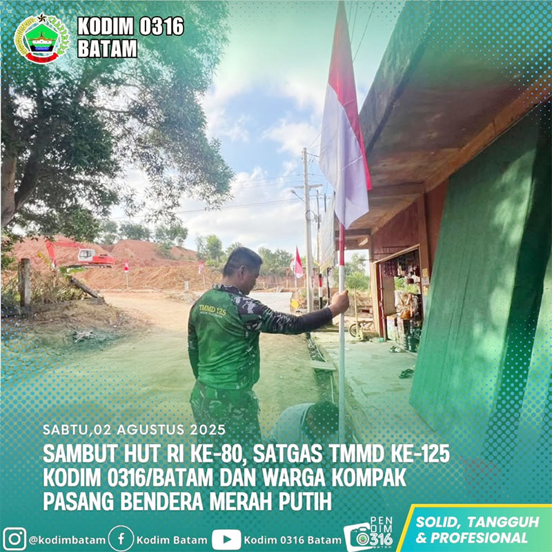 atgas TMMD dan Rakyat Bersatu! Sabut HUT ke-80 RI dengan Semangat Pahlawan Tak Pernah Padam