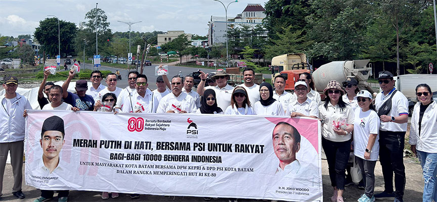 Merah Putih Berkibar di Hati Rakyat: PSI Batam Bagikan Sepuluh Ribu Bendera, Kobarkan Semangat Cinta Indonesia