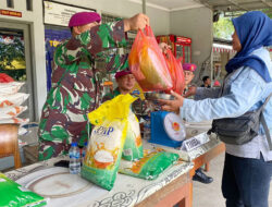 Pasmar 1 Gelar Gerakan Pangan Murah, Warga Marunda Antusias Borong Kebutuhan Pokok