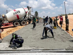 Gaspol Bangun Negeri! TMMD Kodim 0316/Batam dan Warga Sambau IV Berpacu Wujudkan Infrastruktur Impian