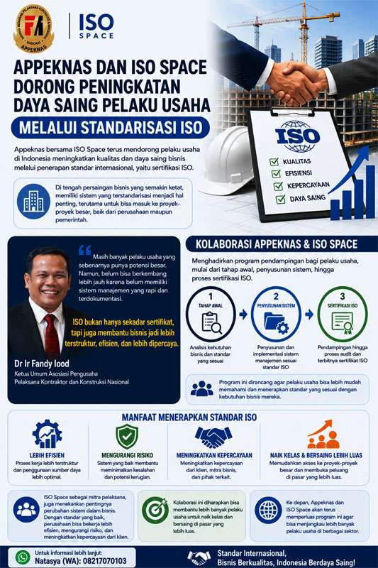 Appeknas dan ISO Space Dorong Peningkatan Daya Saing Pelaku Usaha Melalui Standarisasi ISO