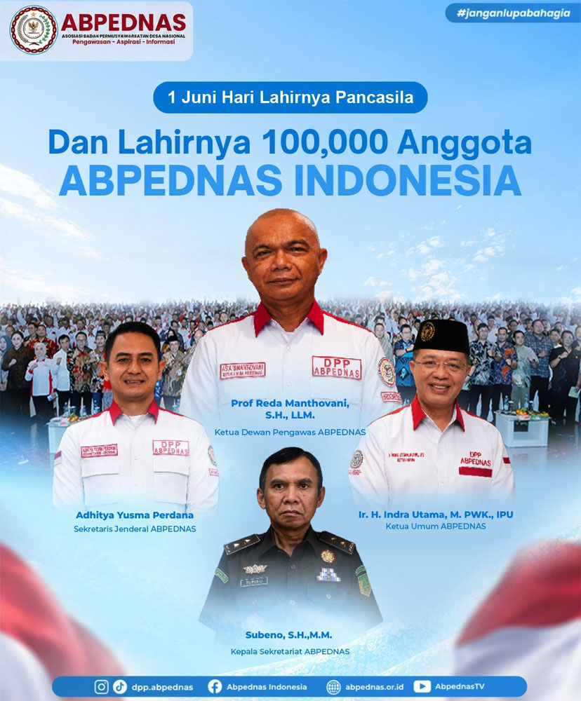 ABPEDNAS Cetak Sejarah, Raih 100 Ribu Anggota Bertepatan Hari Lahir Pancasila 2026