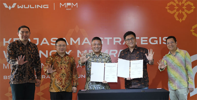 Wuling Kerja Sama dengan Perusahaan Penyewaan Mobil MPMRent untuk Pasok 50 Unit EV