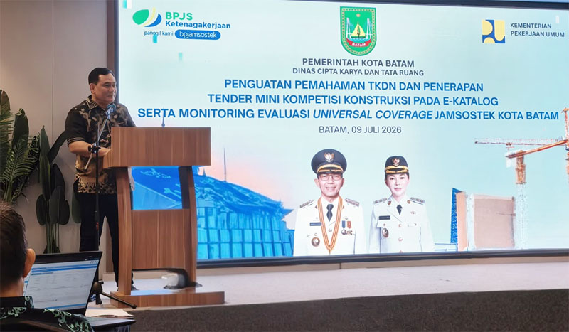 BPJS Ketenagakerjaan Perkuat Implementasi TKDN dan Perlindungan Pekerja Konstruksi Melalui Monitoring Evaluasi Universal Coverage Jamsostek Kota Batam