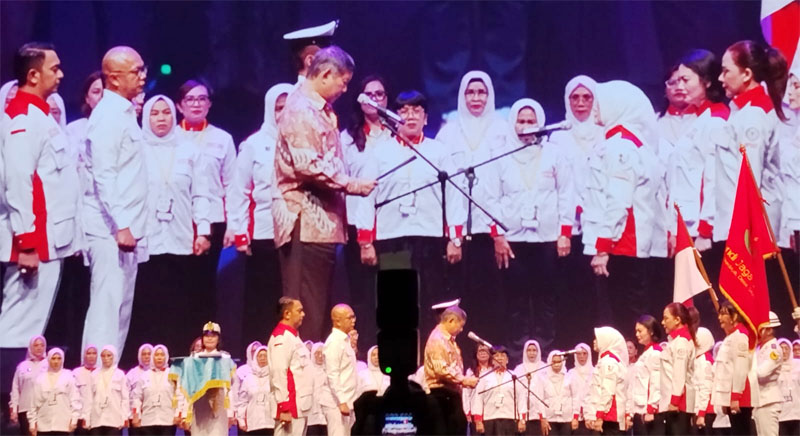 Hashim Djojohadikusumo Lantik Pengurus Srikandi Jaga Desa se-Indonesia, ABPEDNAS dan SMSI Kerja Sama Dukung Program Jaga Desa