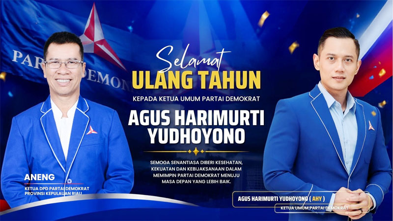 HUT ke-48 AHY, Aneng Sampaikan Apresiasi atas Kepemimpinan Ketua Umum Demokrat