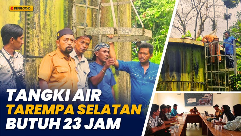BPD dan Kepala Desa Tarempa Selatan Cek Langsung Debit Air Bersih
