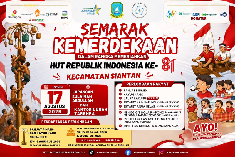 Lomba Rakyat Semarakkan HUT ke-81 RI di Kecamatan Siantan