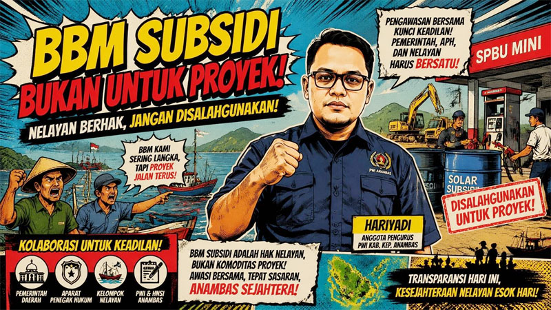 PWI Anambas Dorong Pengawasan Terpadu Agar Solar Subsidi Nelayan Tepat Sasaran