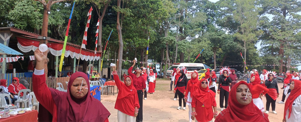 Rayakan Kemerdekaan dengan Cara Berbeda, Tanjungpinggir Padukan Lomba dan Pelayanan Warga