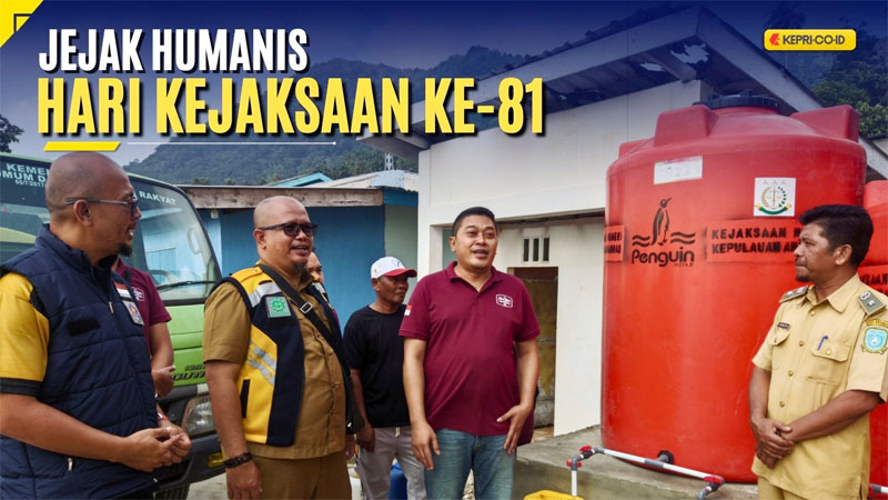 Hari Lahir Kejaksaan ke-81, Kejari Anambas Salurkan Air Bersih Tiga Desa di Anambas