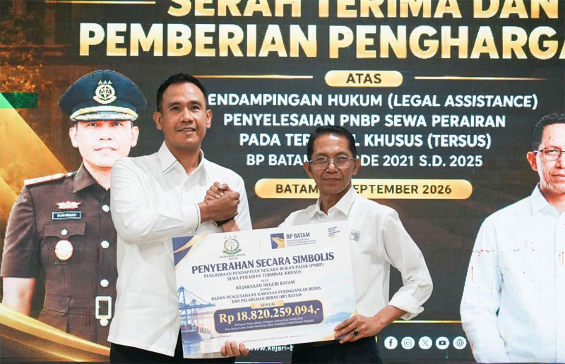 Sinergi BP Batam dan Kejari Batam, Rp18,82 Miliar PNBP Sewa Perairan Tersus Berhasil Diselesaikan