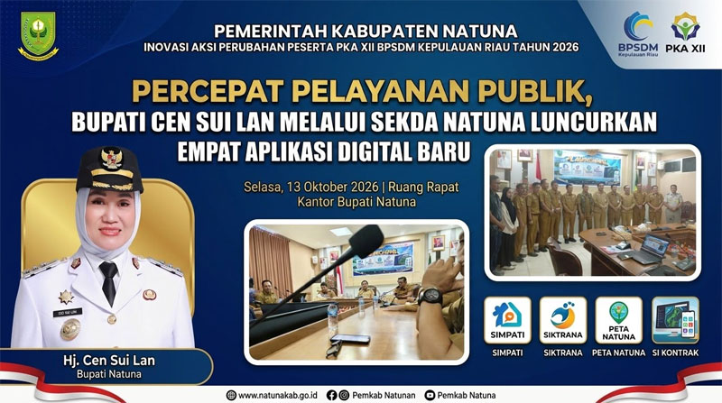 Dukung Pembangunan Berbasis Data, Pemkab Natuna Era Bupati Cen Sui Lan Hadirkan SIMPATI hingga SIKONTRAK