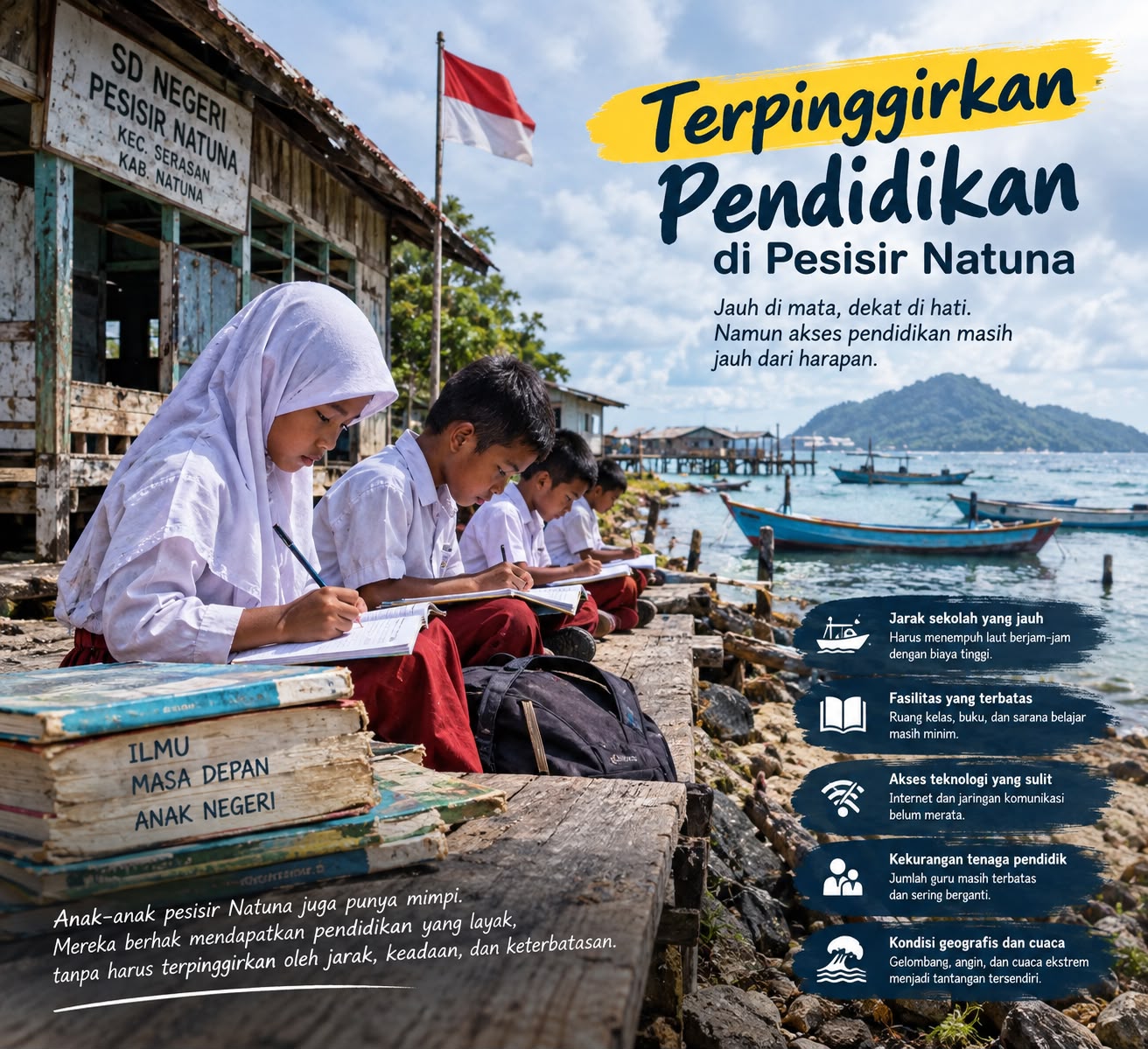 Pendidikan di Pesisir Natuna: Tantangan Akses, Keadilan, dan Keberlanjutan Pendidikan
