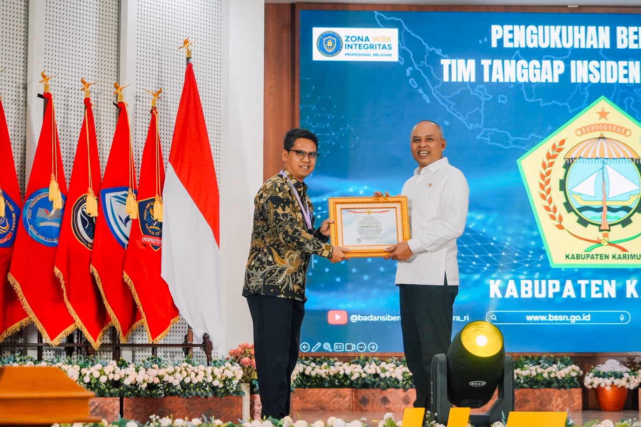 Hadiri Pengukuhan TTIS BSSN 2026, Bupati Karimun Iskandarsyah Tegaskan Komitmen Perkuat Keamanan Siber dan Data Masyarakat