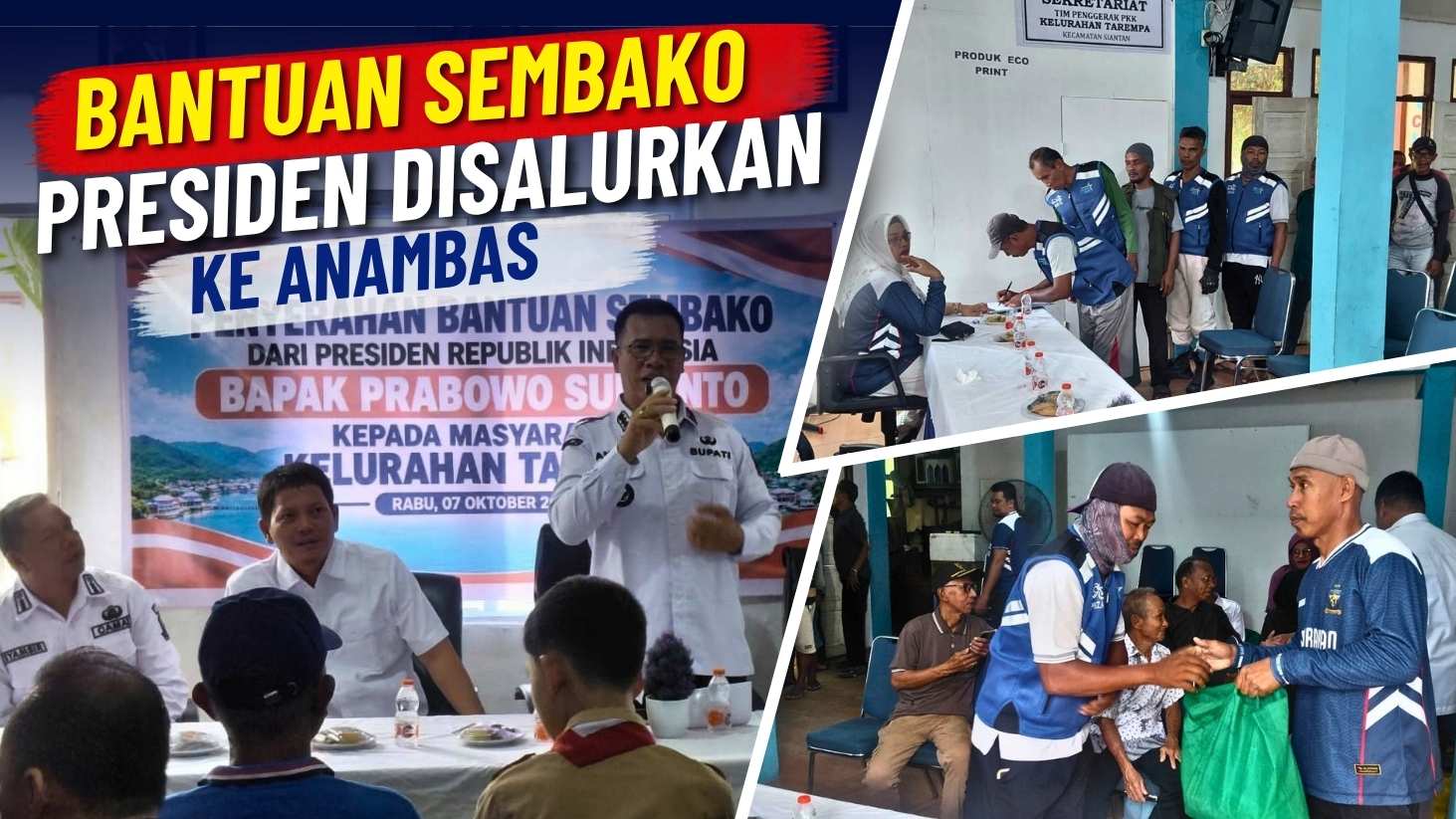 2.489 Paket Sembako Bantuan Presiden Disalurkan ke Masyarakat Anambas
